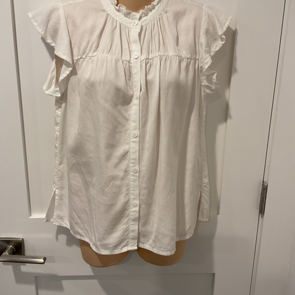 Rails Ruthie White button down shirt top XS